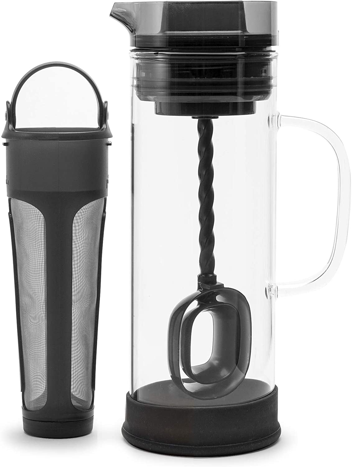 Skørter | Cold Brew Iced Coffee Maker with durable glass carafe and airtight lid, dishwasher safe, perfect 6 cup size, 1.6 qt