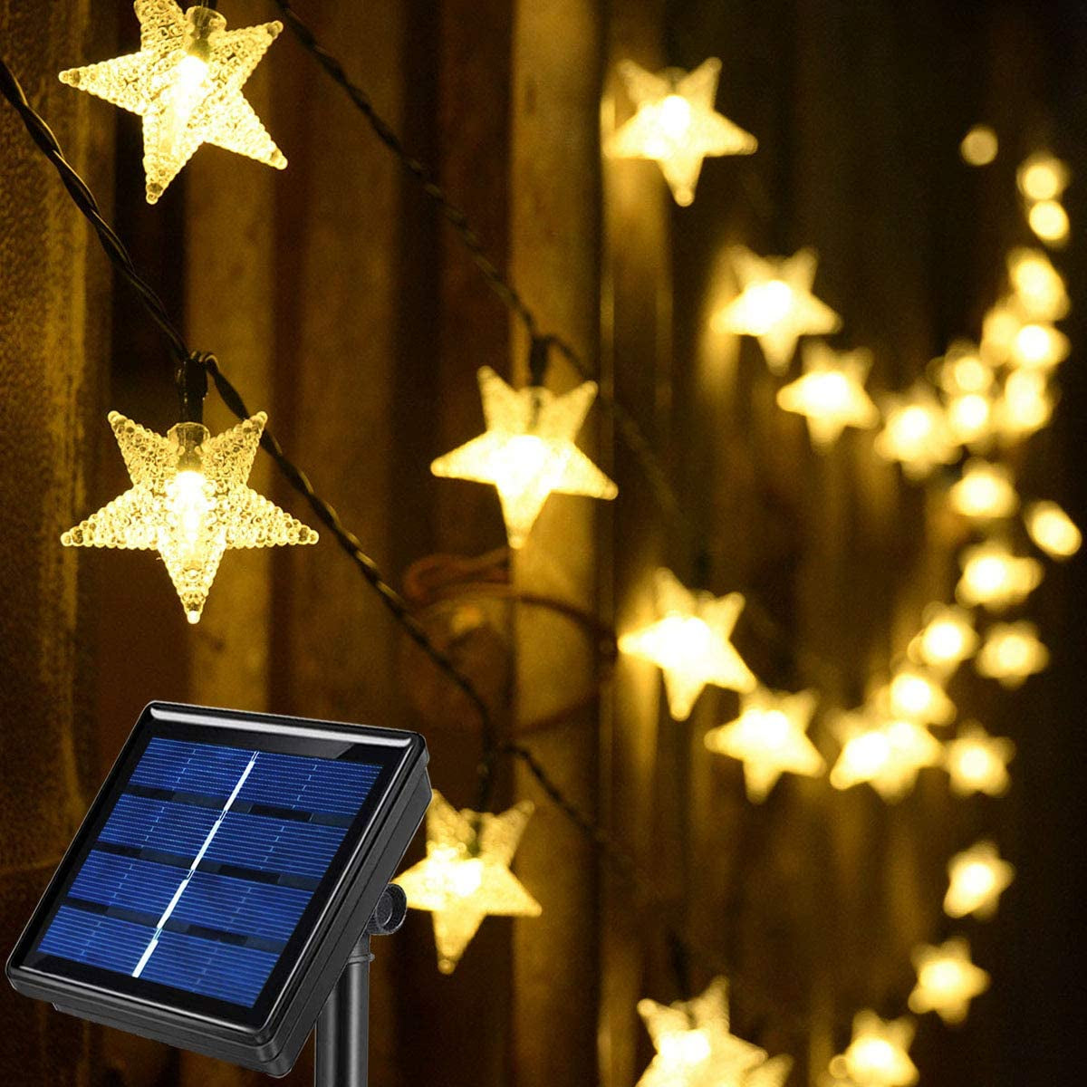 Skorter | Solar-powered adventure lights, Cool white waterproof solar parasol summer lights, 30 feet 50 LED solar light strings for Christmas garden decoration