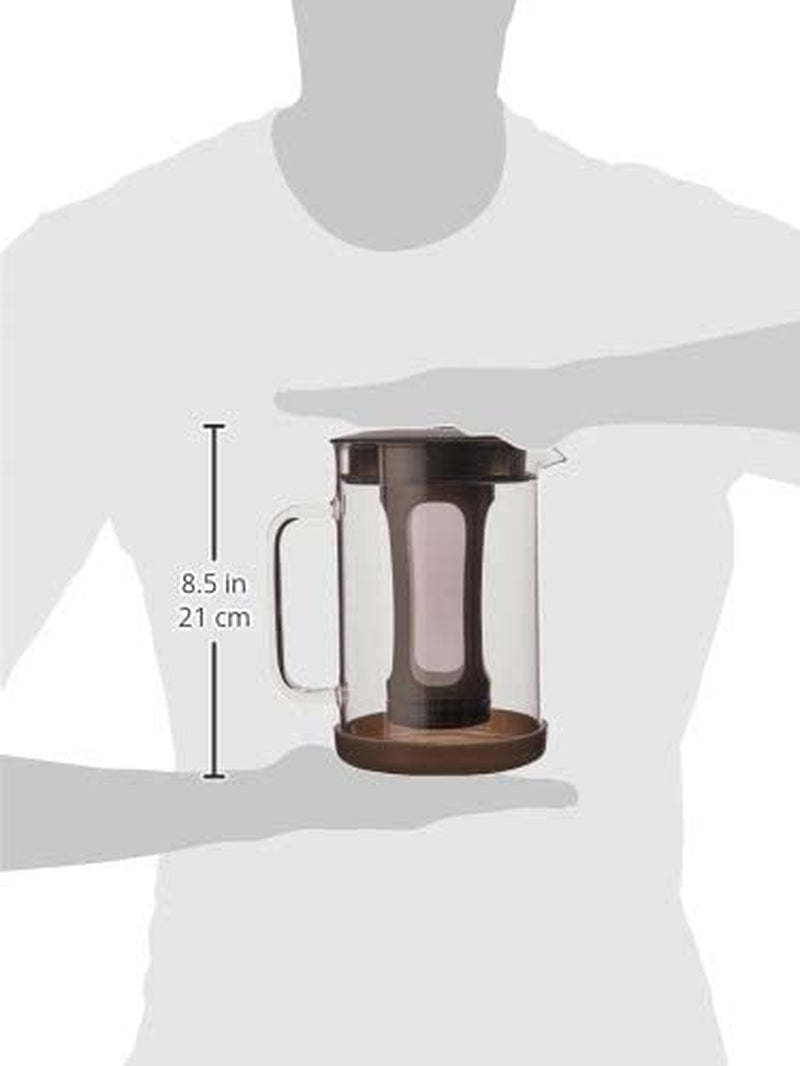 Skørter | Cold Brew Iced Coffee Maker with durable glass carafe and airtight lid, dishwasher safe, perfect 6 cup size, 1.6 qt