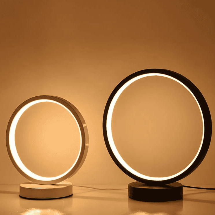 Skorter | LuxeLicht - Illuminate Your Room with the Stylish Fleur Halo Side Table Lamp from LuxeLicht