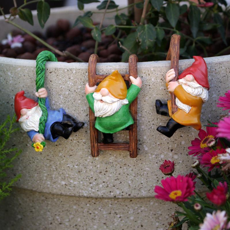Skorter | 3 Pcs - Resin gnome Pot clamps