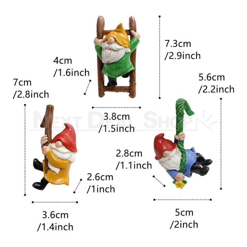 Skorter | 3 Pcs - Resin gnome Pot clamps