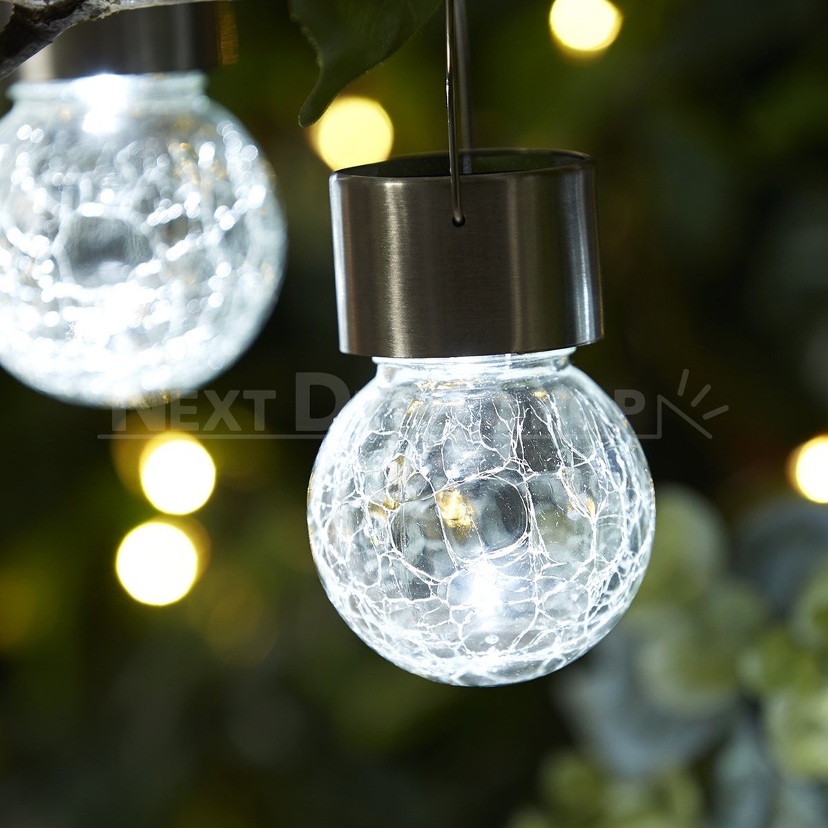 Skorter | 3 Pcs Solar Powered Crushed Glass Light Bulb Set