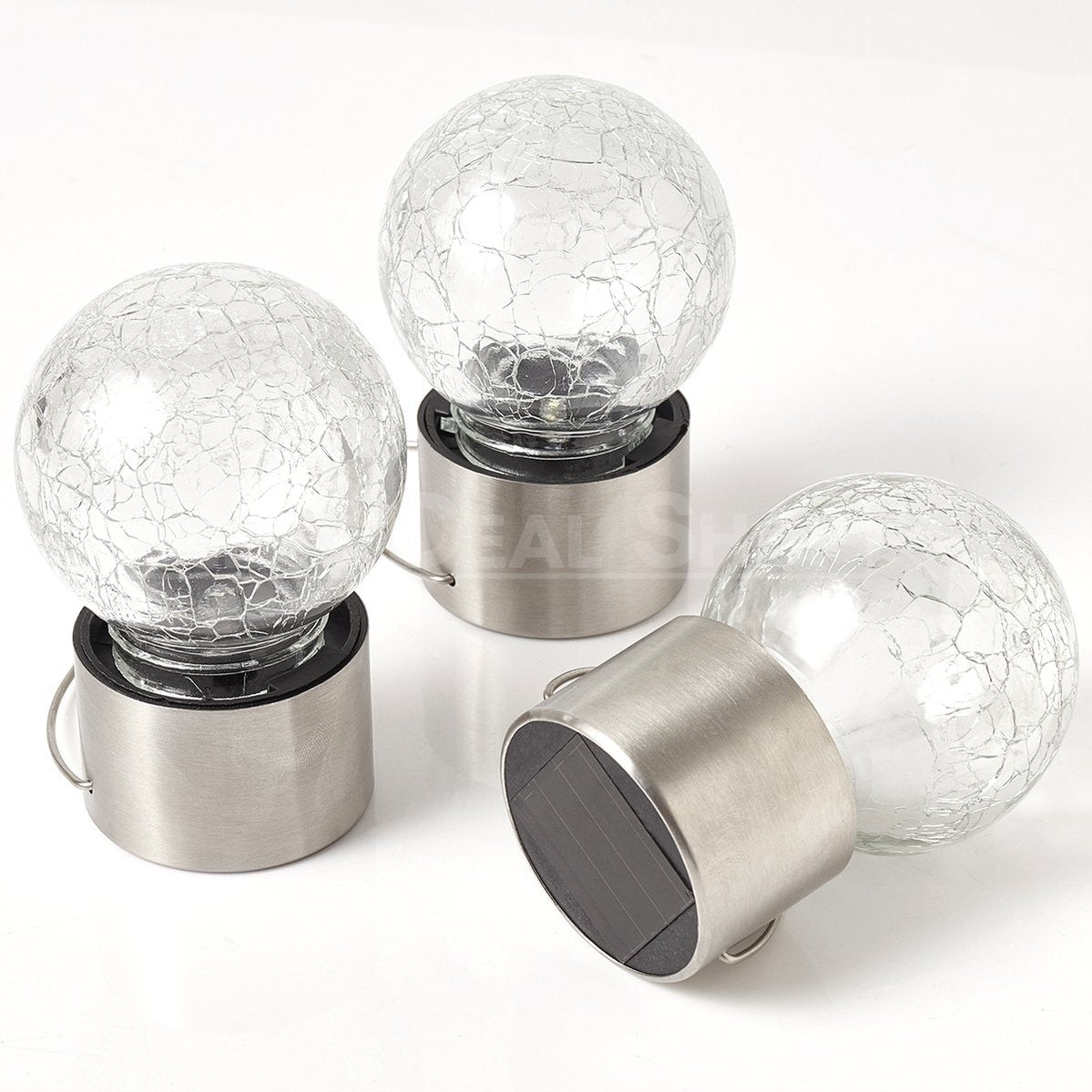 Skorter | 3 Pcs Solar Powered Halloween Cracked Glass Light