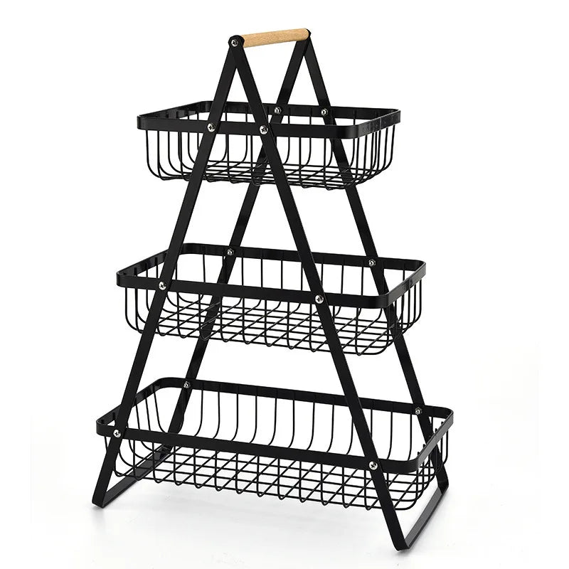 Skorter | 3-Tier Fruit Basket Stand – Space-Saving Kitchen Storage