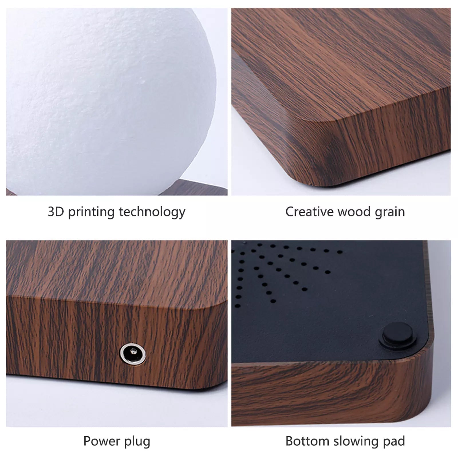 3 Color Rotating Levitating Moon Lamp - SKØRTER