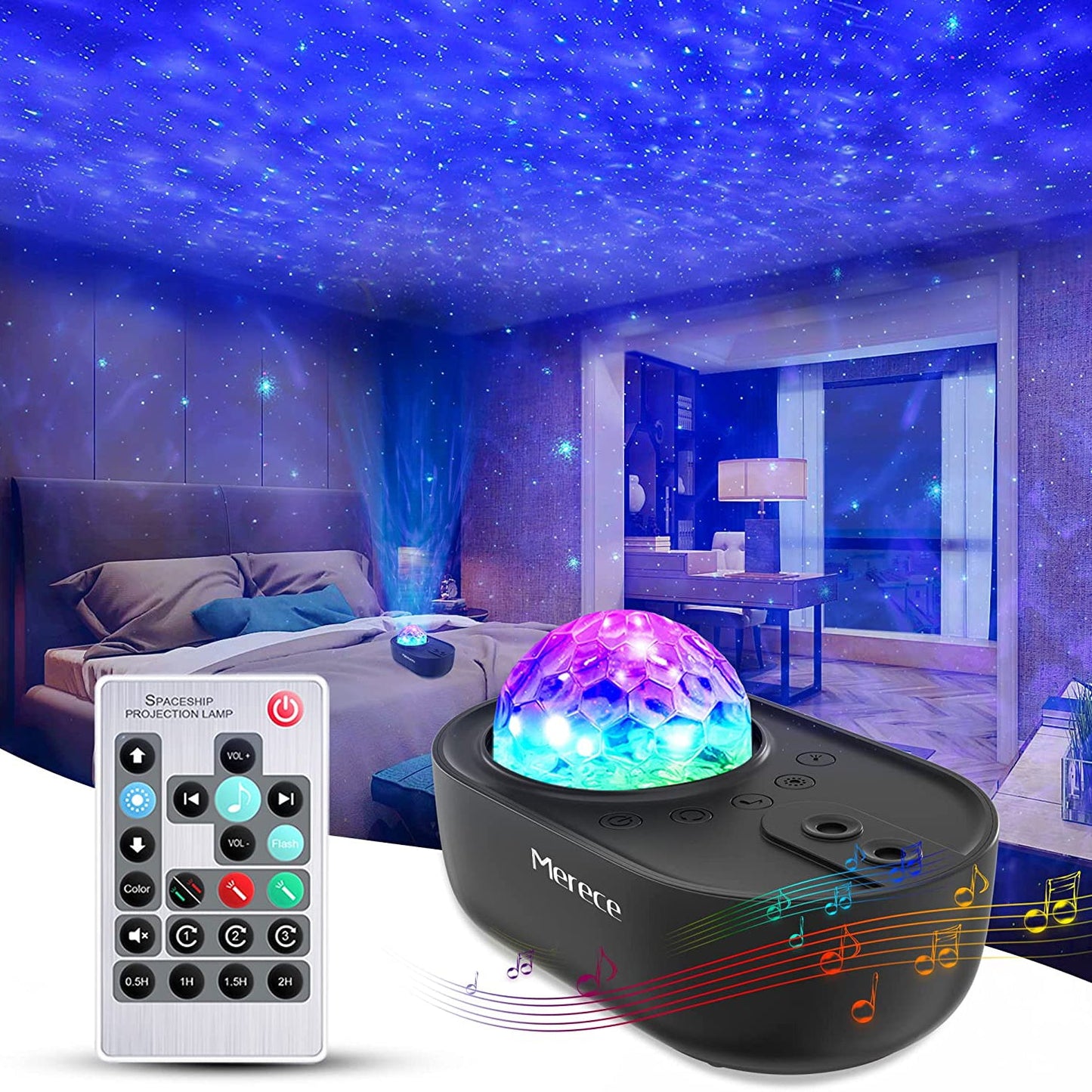 Skorter | 3-in-1 Galaxy Night Light Projector with Remote Control