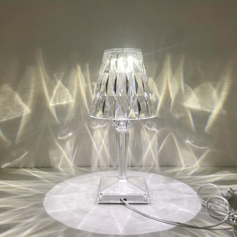 Skorter | CrystalGlow Touch lamp – Elegant Table Lamp with Touch Sensor and USB