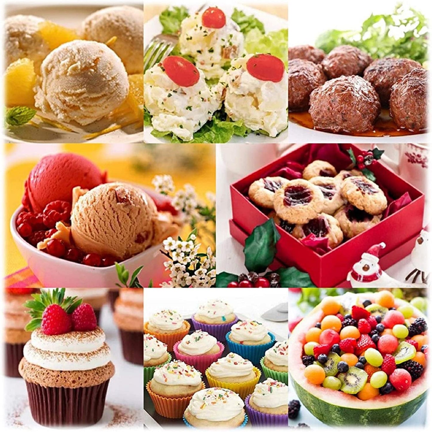 Skorter | 3-Piece Set: Stainless Steel Cookie Scooper with Trigger