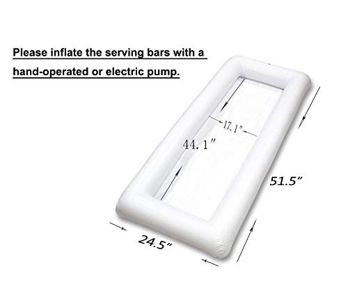 Skørter | 2 Pack: Inflatable Cold Food and Drink Serving Plate with Drain Plug