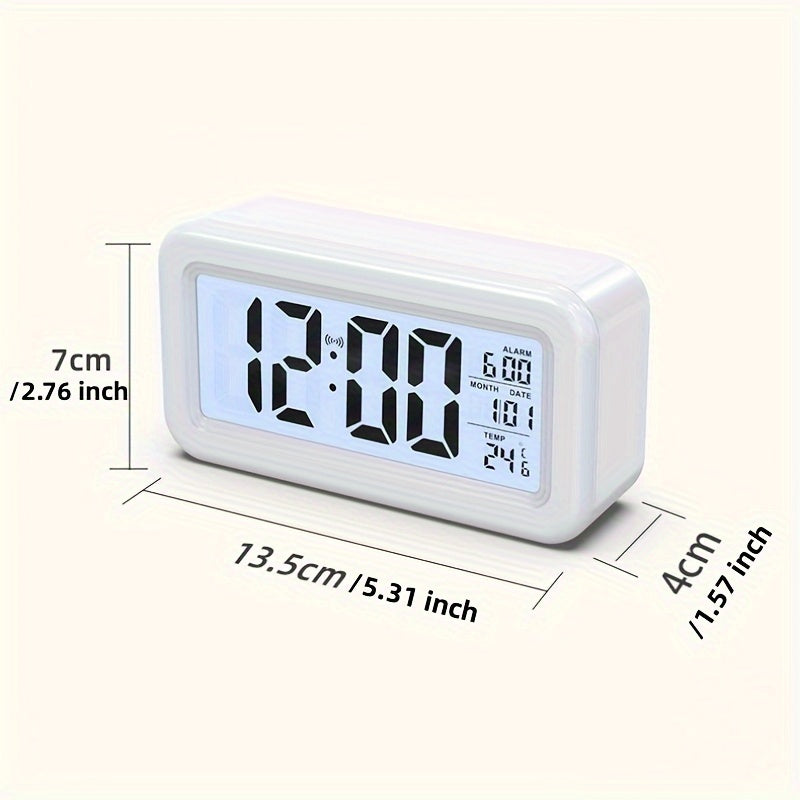 Skorter | Digital Alarm Clock with LCD Screen - Date and Temperature Display