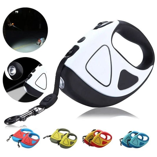 Skorter | BRIGHTLEASH – LED dog leash with reflectors & retraction mechanism for safe walks