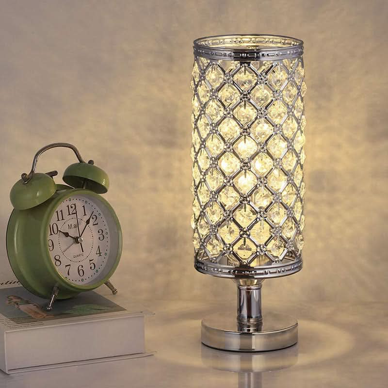 Skorter | Modern Crystal USB Table Lamp – Gold or Silver