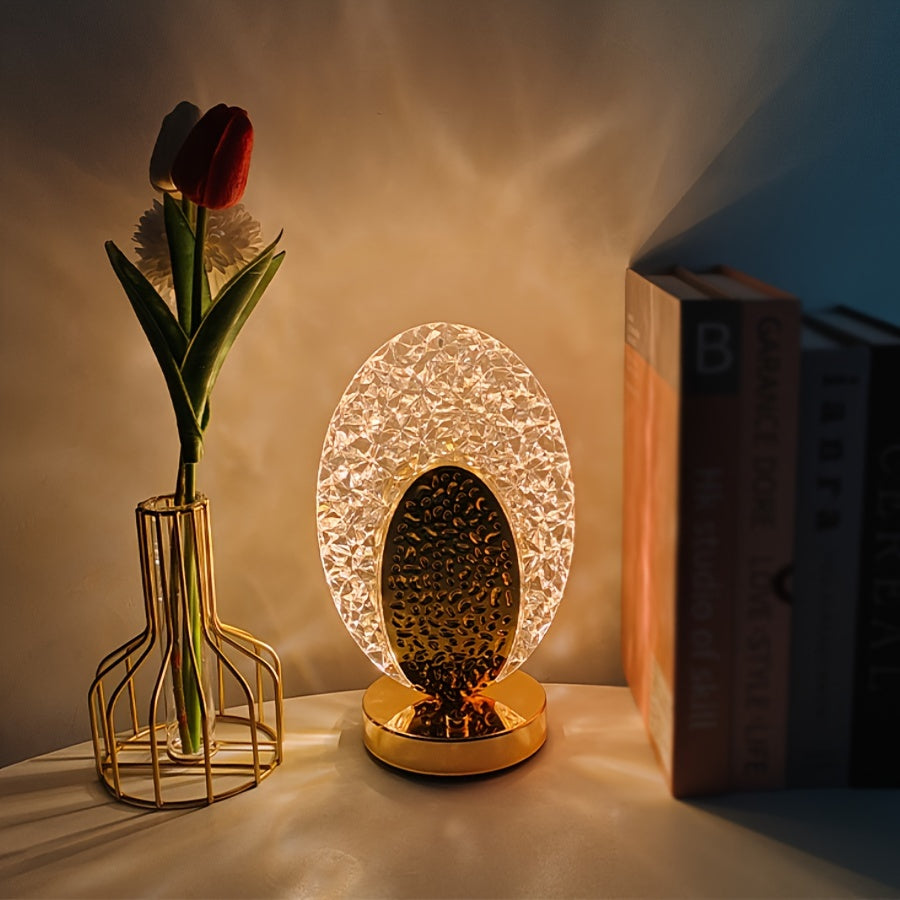 Skorter | FeatherLamp - USB Touch Table Lamp with Peacock Feather Design, Infinite Dimmable LED Light