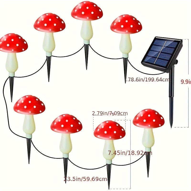 Skorter | SolarGlow - Solar Mushroom Garden Lamps with 8 Modes, Energy-Saving Decorative Outdoor Lighting