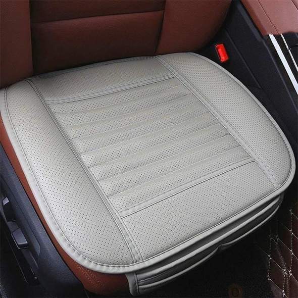 Skorter | Leather Bamboo Charcoal Car Seat Cushion-Absorbing odor(Four Seasons Universal)