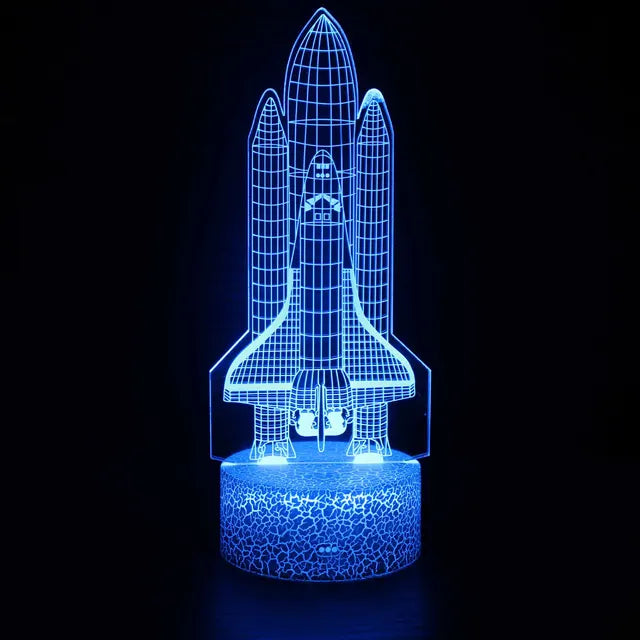 Skorter | LumiRocket - 3D LED Night Light with Color Change and Optical Illusion