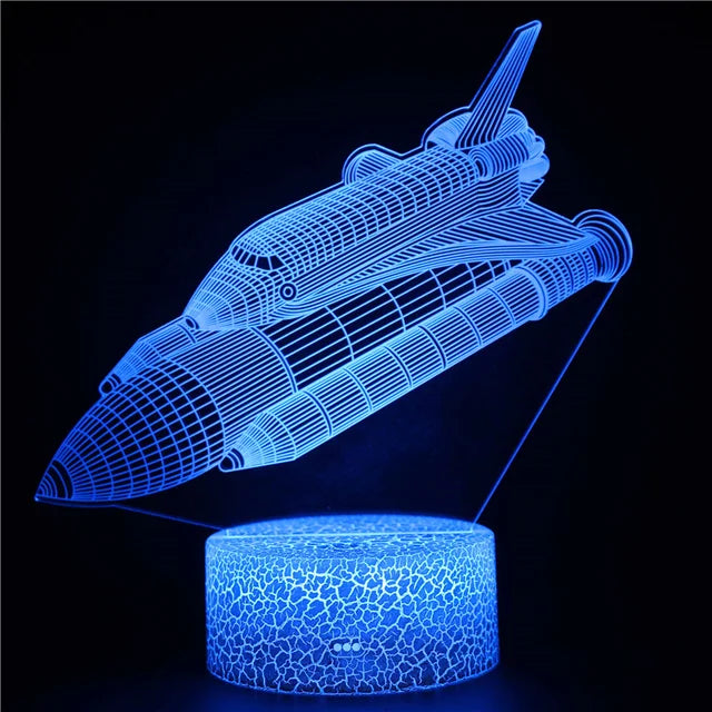 Skorter | LumiRocket - 3D LED Night Light with Color Change and Optical Illusion