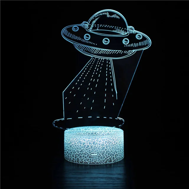 Skorter | LumiRocket - 3D LED Night Light with Color Change and Optical Illusion