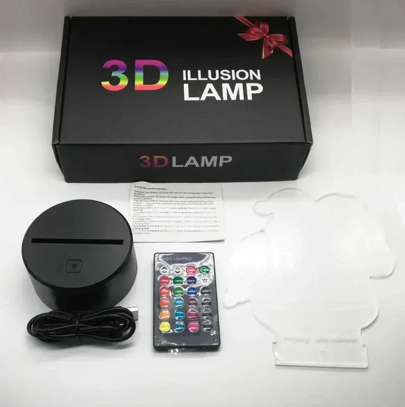 Skorter | LumiVision - 3D LED Table Lamp with Optical Illusion and Dimmable Lighting