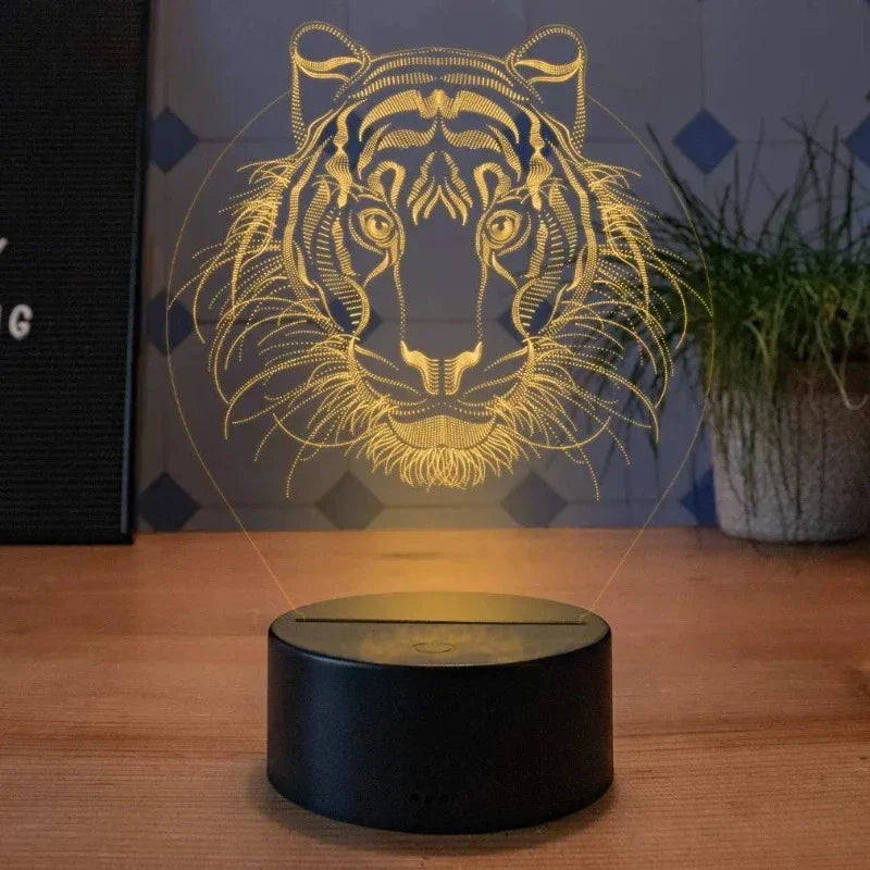 Skorter | LumiVision - 3D LED Table Lamp with Optical Illusion and Dimmable Lighting