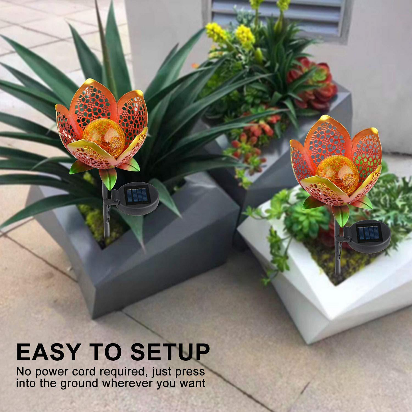 Skorter | Solar Garden Light Lotus Flower – Decorative LED Outdoor Lighting for Garden and Yard