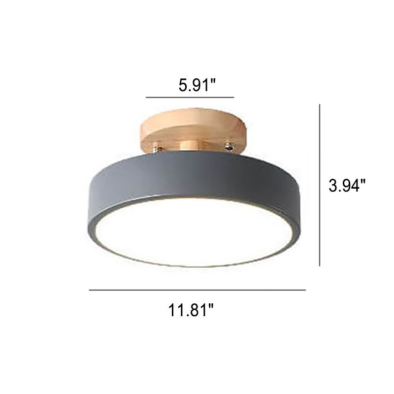 Skorter | Scandinavian round LED semi-flush mount ceiling light