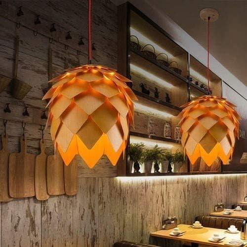 Skorter | Handcrafted Wooden Pine Cone Pendant Light