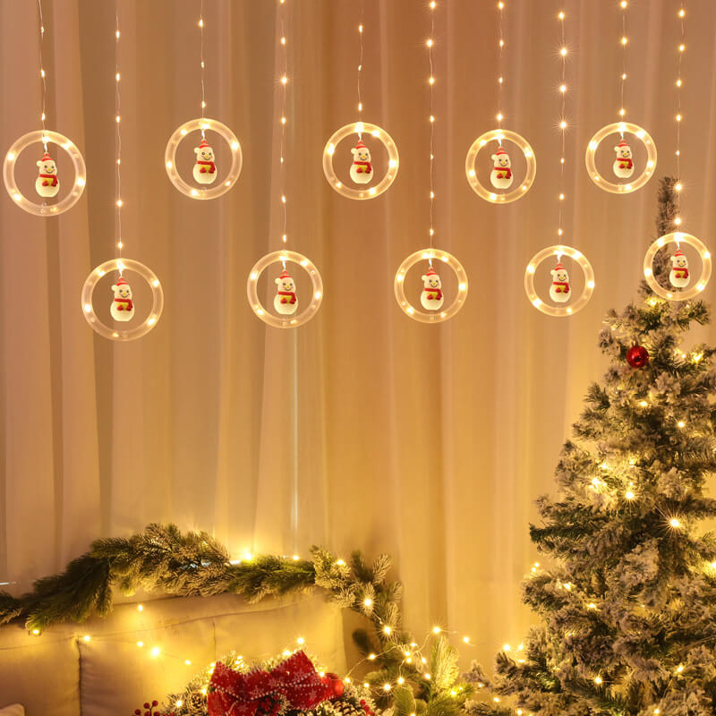 Skorter | Christmas wreath doll hanging decoration 10 LED USB string lights