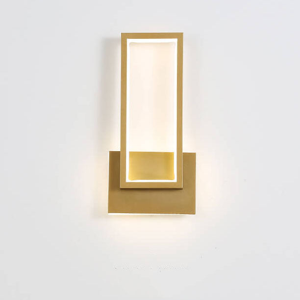 Skorter | Modern minimalist LED wall lamp in gold rectangular shape