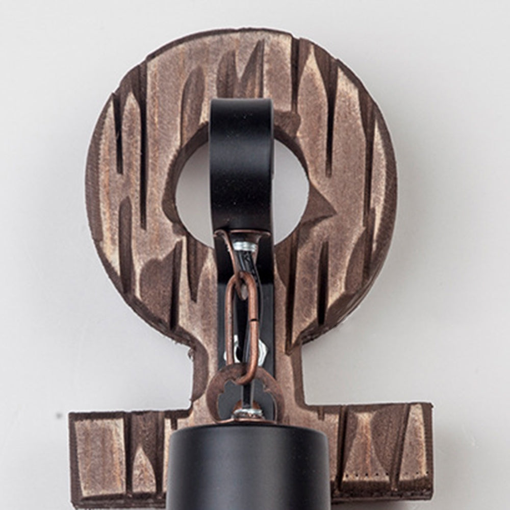 Skorter | Austin Vintage LED Wall Lamp - Anchor, Dining/Living Room, Metal/Wood