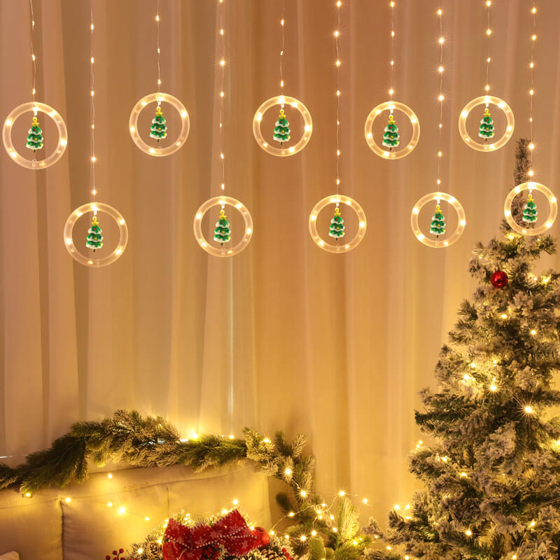 Skorter | Christmas wreath doll hanging decoration 10 LED USB string lights