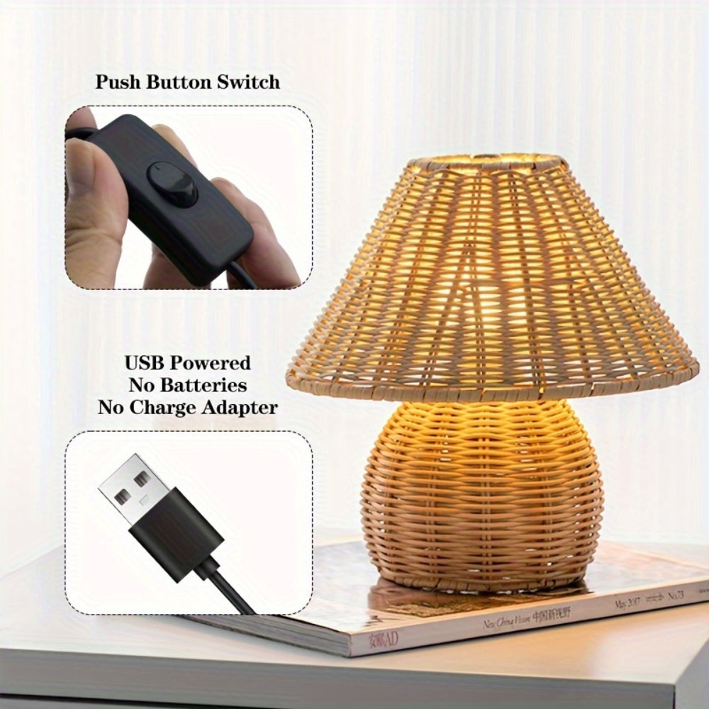 Skorter | Noya Rattan Table Lamp Home Decor