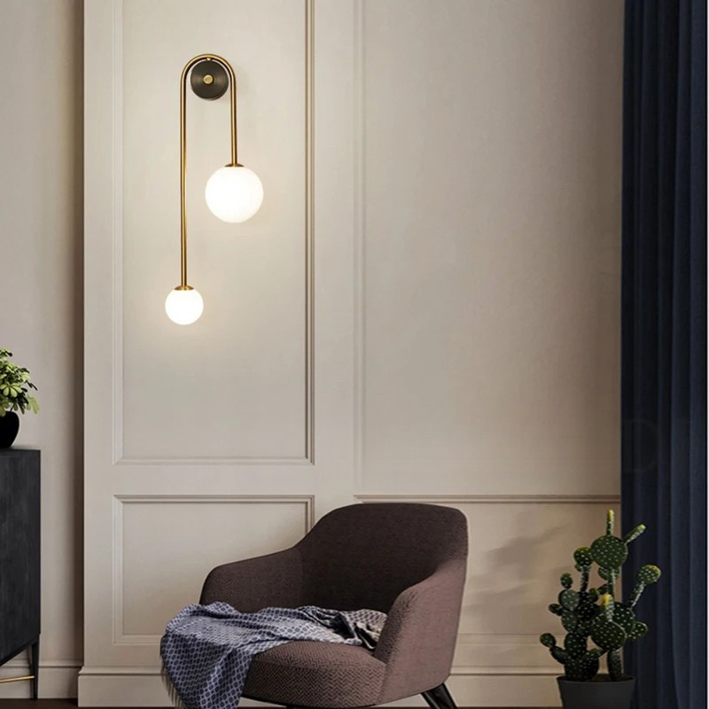 Skorter | AuroraGlass Wall Lamp - Modern LED Lamp for Bedroom and Living Room