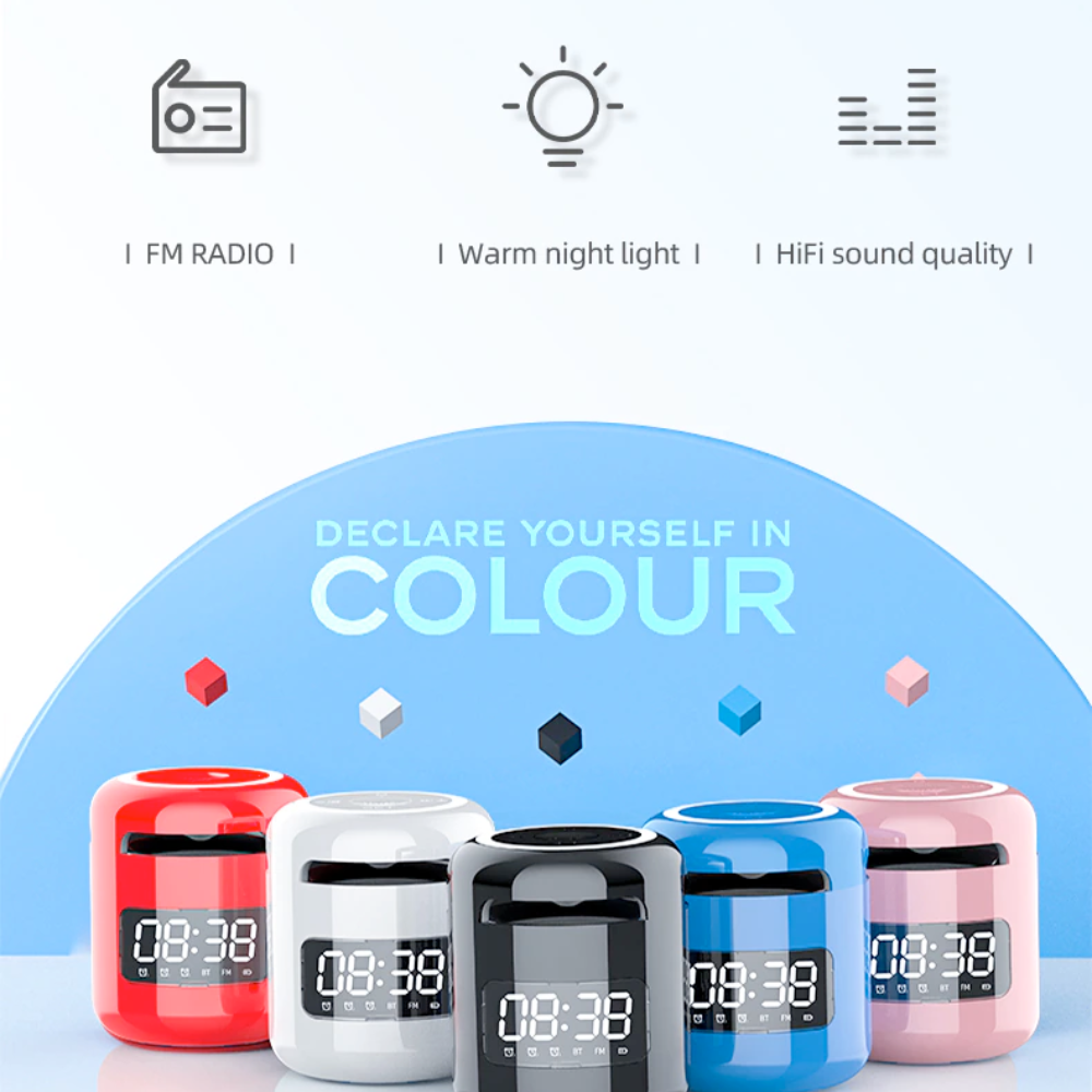 Skorter | Bluetooth Speaker with FM Radio Alarm Clock