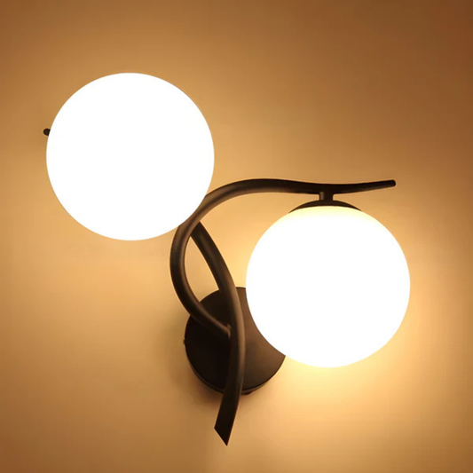 Skorter | Glass and Copper LED Wall Light with Warm White Glow