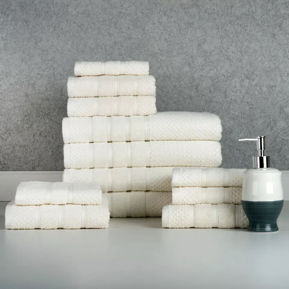 Skorter | 12-piece: Bibb Home Egyptian cotton towel rack