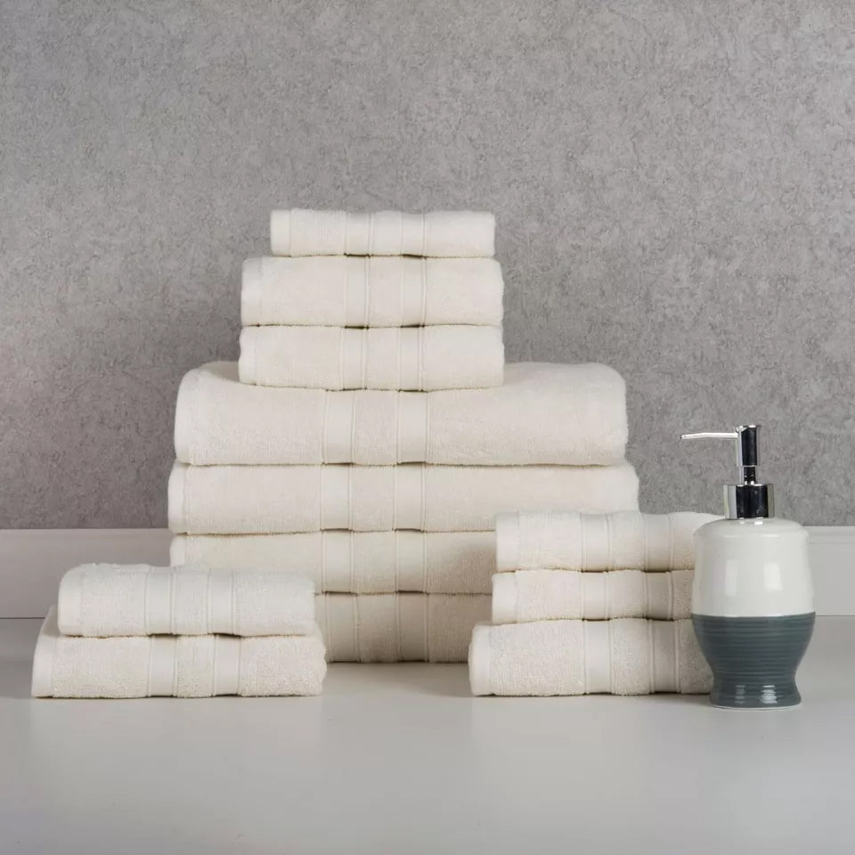 Skorter | 12-piece: Bibb Home Egyptian cotton towel rack