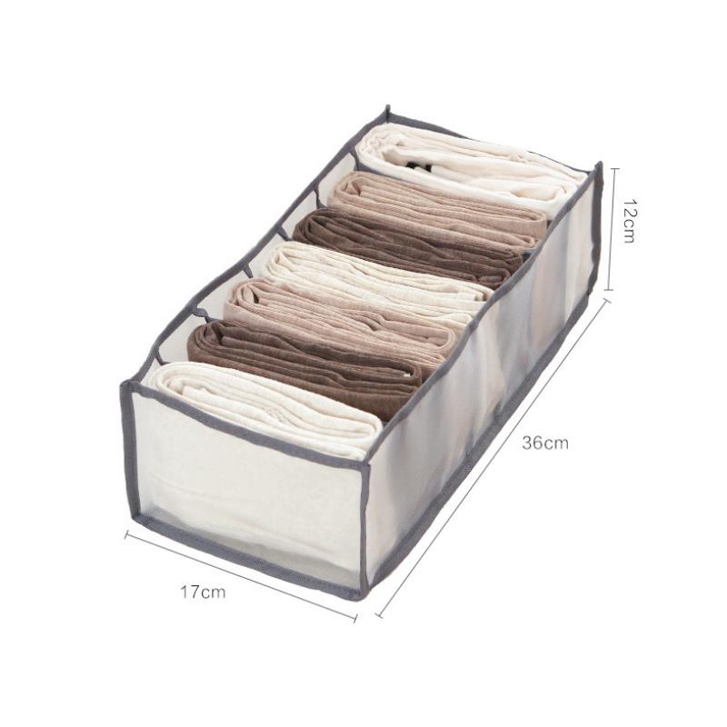 skorter | 7 Grid Wardrobe Clothing Mesh Divider Set Organizer
