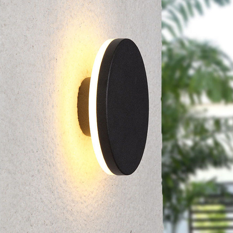Skorter | LunaGlow - Minimalist LED Wall Lamps Black Metal for Garden and Hallway
