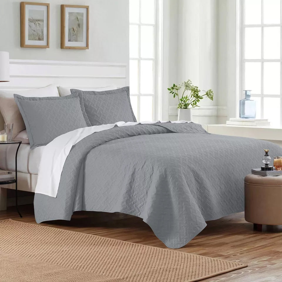 Skorter | 3-piece: Dan River Basket Pinsonic Quilt Set
