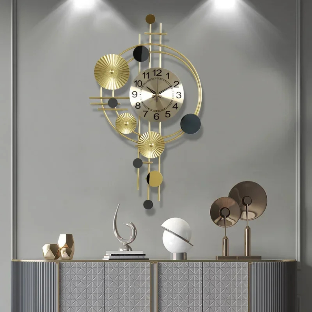 Skorter | Large Modern Metal Wall Clock for Living Room