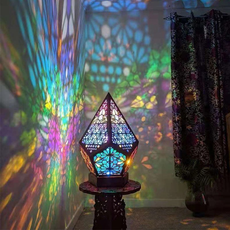 skorter | Bohemian Polar Star Floor Lamp, LED Colorful Star Projector