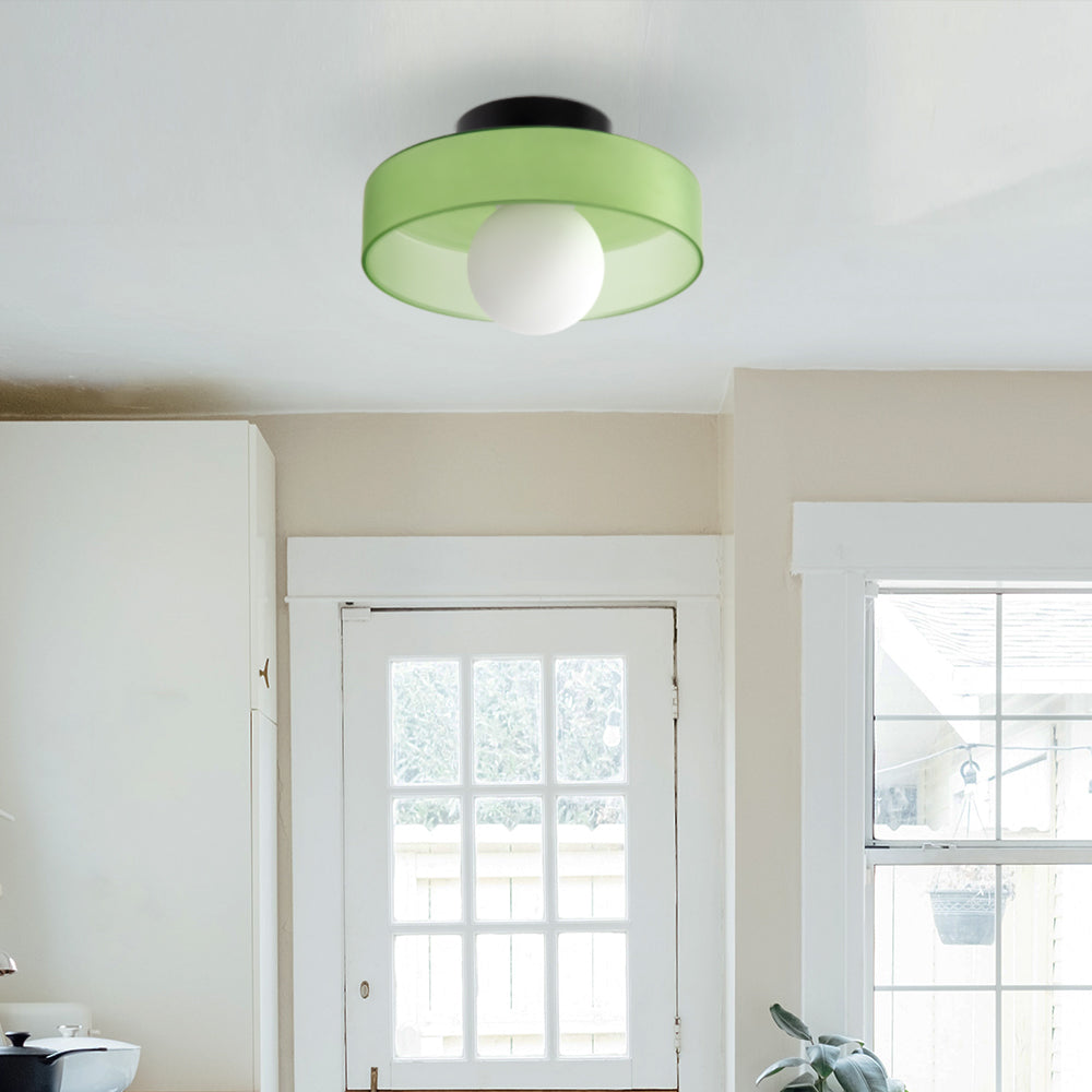 Skorter | LED Round Flush Mount Ceiling Light Fixture - Modern Energy-Efficient Lighting for Contemporary Home Décor & Low Ceilings