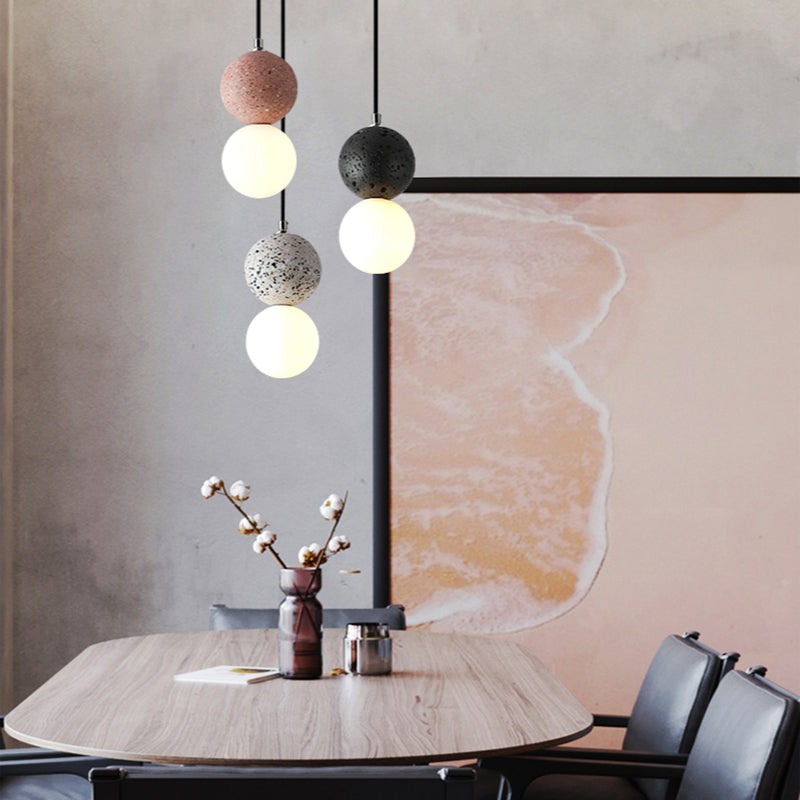 Skorter | Aurora Small Modern LED Ceiling Lamps - Black and White Glass for Dining Table
