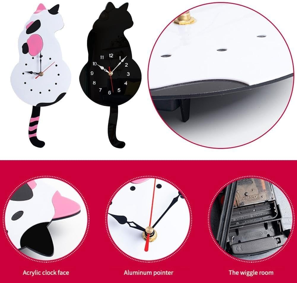 Skorter | Creative Cute Cat Clock With A Movable Tail