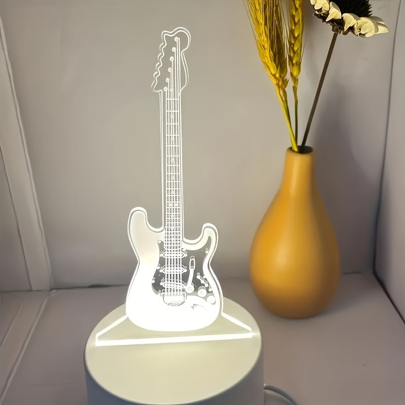 Skorter | MusicGlow - 3D Guitar LED Night Light with Multicolored Mood Lighting
