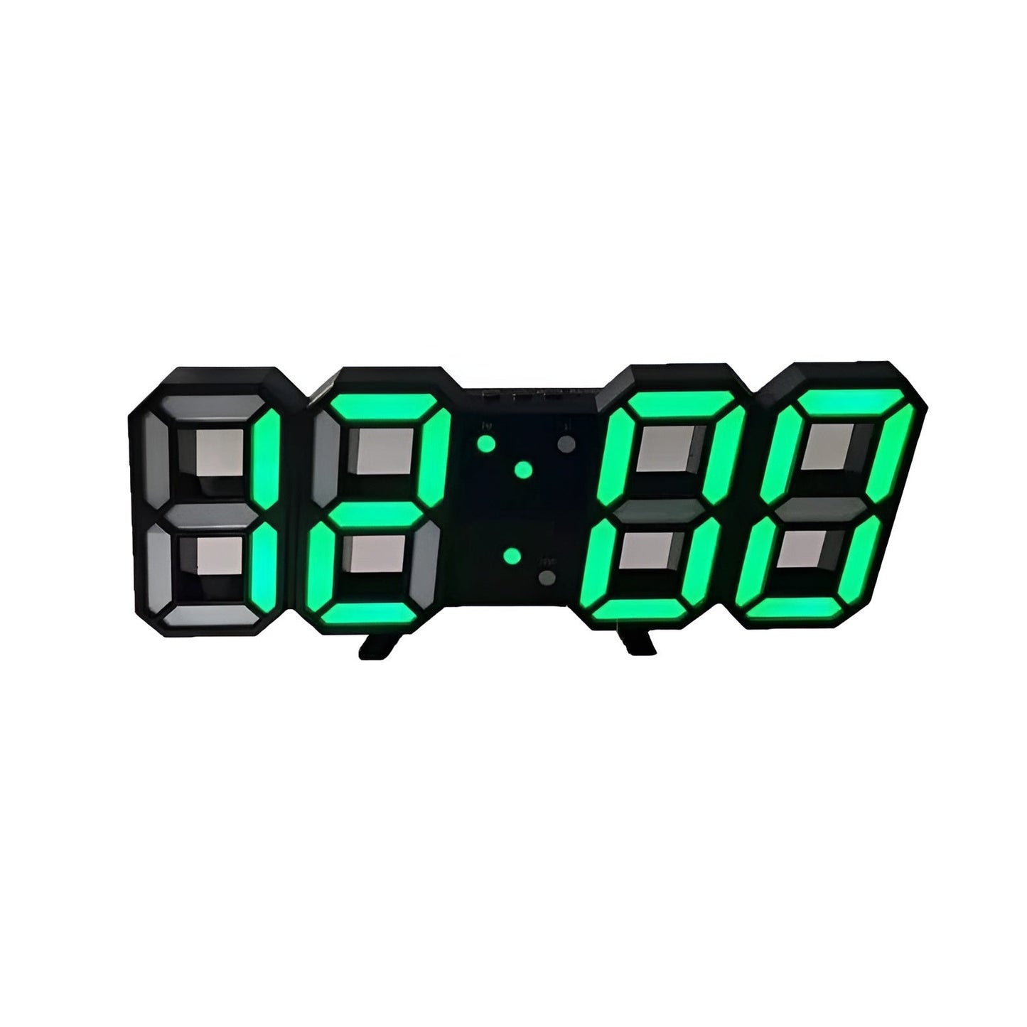 Skorter | PixelTime Clock – Modern 3D LED Digital Wall Clock with Temperature, Date & Alarm