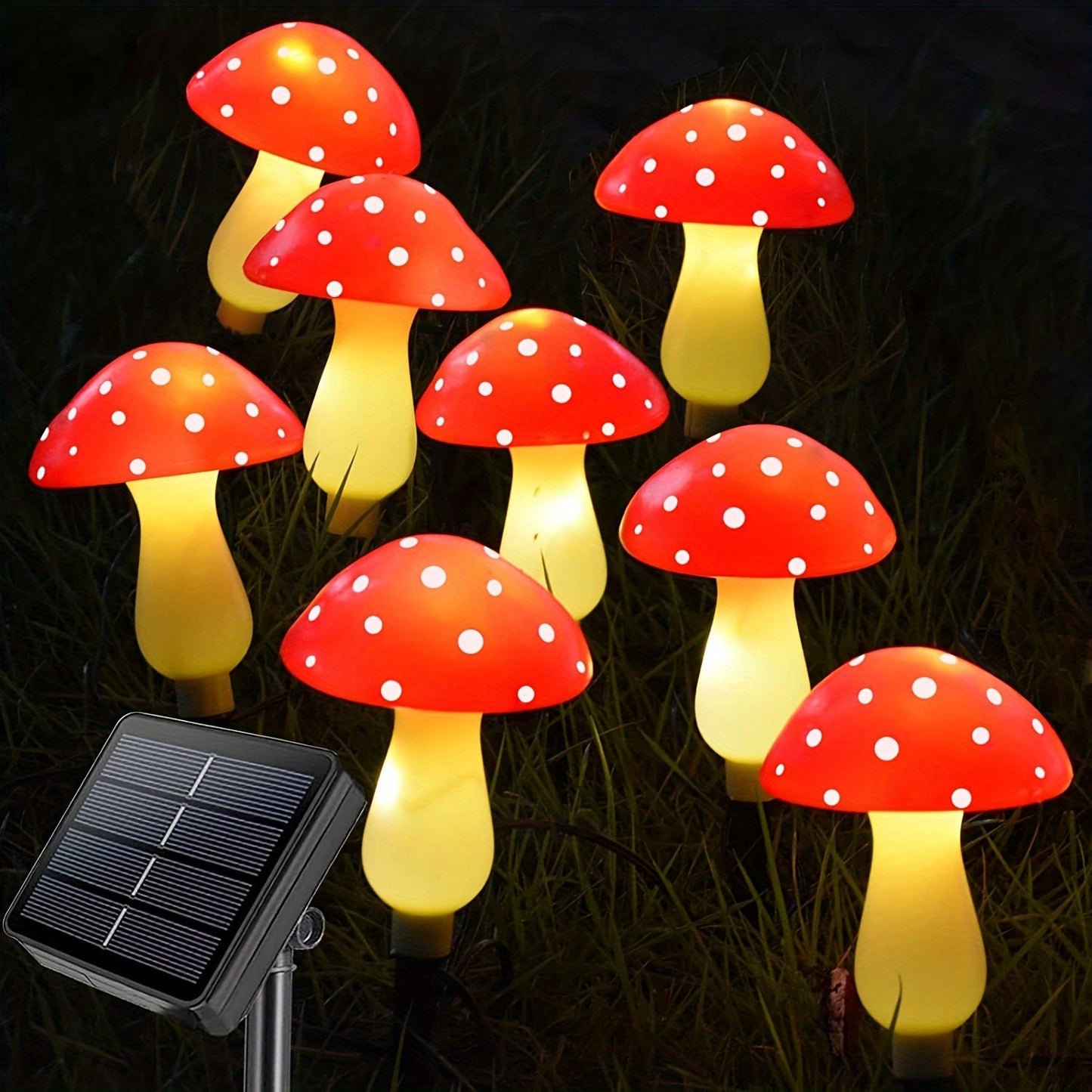 Skorter | SolarGlow - Solar Mushroom Garden Lamps with 8 Modes, Energy-Saving Decorative Outdoor Lighting