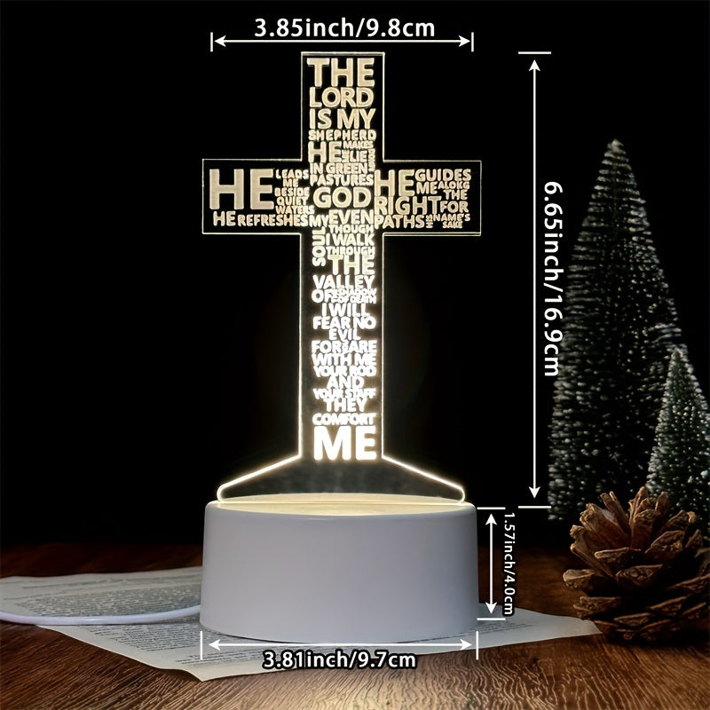 Skorter | CrossLight - 3D LED Night Light Acrylic USB-powered